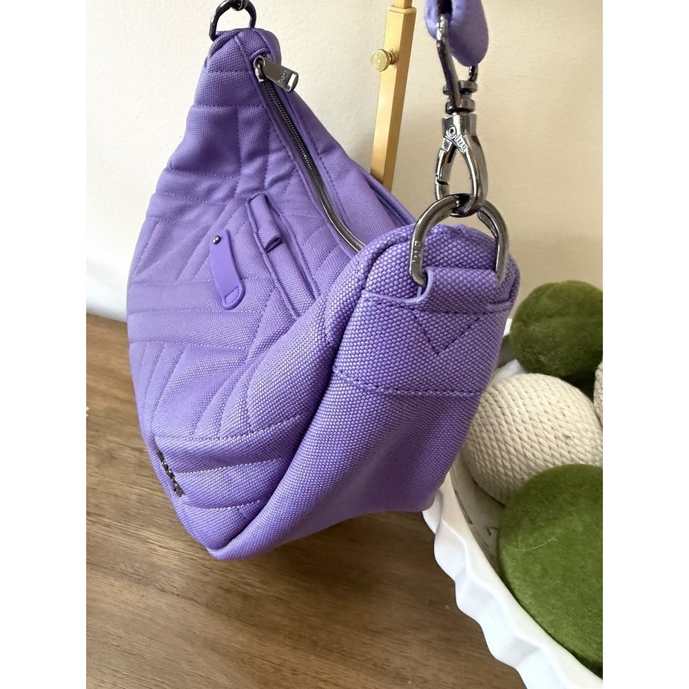 Lug Harmony Purple Shoulder Crossbody Bag Quilted Convertible Organizer Purse - Picture 4 of 11